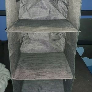 Three bin hanging storage unit